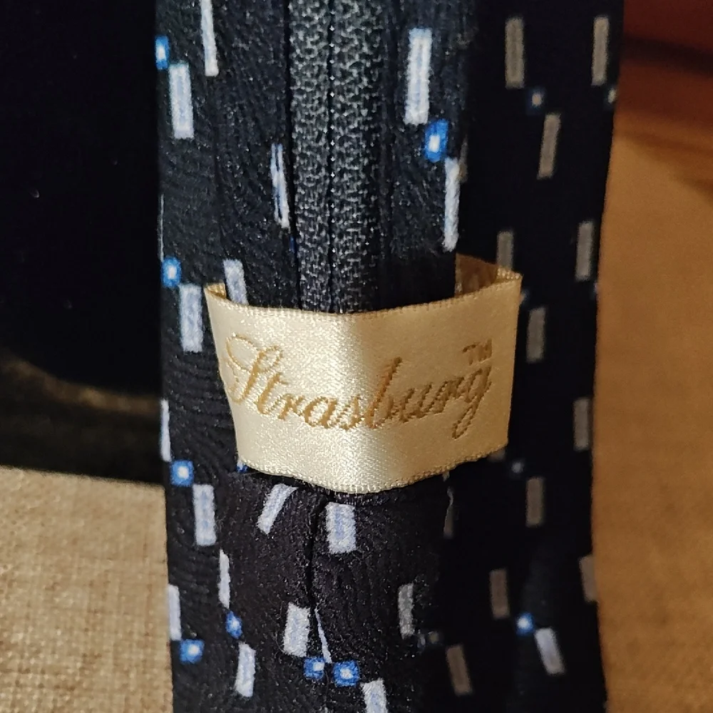 Strasburg Black and Blue Kids Tie